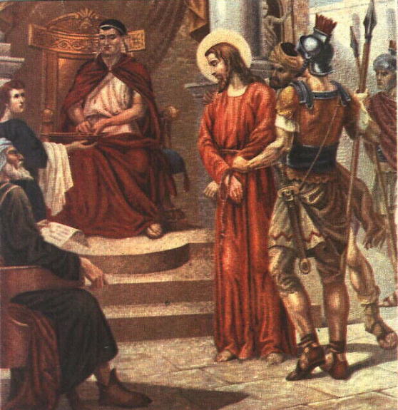 Jesus stedes for Pontius Pilatus